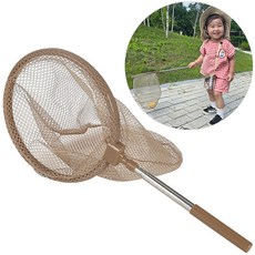 튼튼한 곤충 채집채 베이지 84cm 길이조절 안테나 잠자리채 뜰채, 1개