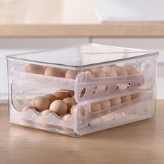 에코벨 2단 42구 투명 자동 이동 계란 보관함/케이스 트레이, 2단 42구 투명 자동이동 계란보관함, 1개