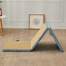 낮잠 패드 친환경 캠핑 손잡이 휴대용 싱글 매트리스, 상세 페이지 참고, 3단 접이식 - 60x160 두께 5cm