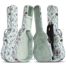 기타 하드케이스 통기타 가방 클래식 충격흡수 어쿠스틱 케이스 숄더, 22. 40/41 인치 페인트 백팩