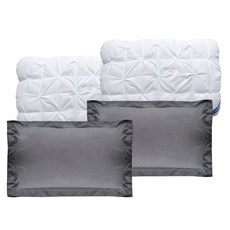 FASEN 베개 이탈리아 7성급 호텔 베개 OEKO-TEX 알러지/진드기방지 항균인증 50x70/40x60 cm 수면 배게 배개 베게 베개솜 배게솜 덤으로 베개커버 1/2개 증정, 크림화이트, 2개 크림화이트, 2개