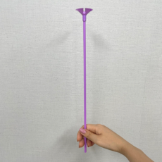 스모모스튜디오 풍선 막대 스틱컵 세트 40cm 보라색, 10개