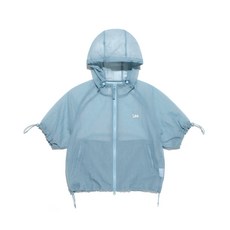 매장정품 LEE 우먼 나일론 반팔 후드 윈드브레이커 라이트블루 LE2502JK7 157015