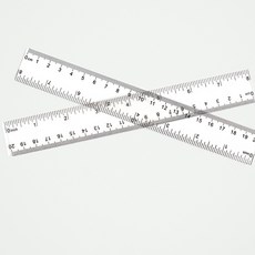 학습용품 투명 눈금 20cm 플라스틱자 학교 학원 강템, 1개