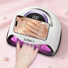 SEVOREN 프로 젤램프 라이트 300W UV/LED 전문가용 젤네일 램프 고출력 젤네일램프 4단 타이머 검은손 걱정 없음 네일젤램프, 1개, 화이트