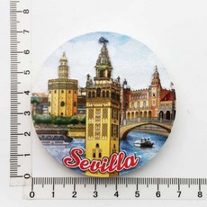 관광 칠판 마그넷 자석 기록 냉장고 기념품 컬렉션, 오렌지 세비야 랜드마크 서클