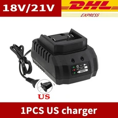 Makita 18v 전동 공구 용 18V 21V 6.0 9.0 12.0Ah 충전식 리튬 배터리 무선 렌치 톱 드릴 그라인더 스크루, [02] 1PCS US charger