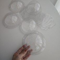 하하홈파티 국산 원터치 똑딱이 반구 구디백 DIY 재료 투명 케이스, 5개