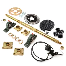 610/650/710/740mm 리어 액슬 어셈블리 (428 포함) # ATV 고카트 버기 쿼드 바이크용 37T 스프로킷 140L 체, 09 610mm Set C