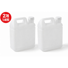 직사각 말통 6리터 2개 1세트 약수통 기름통 석유통 정수기통 소스통, 6L