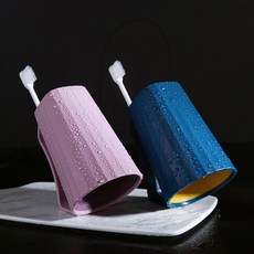 칫솔꽂이 개인컵 세면대 쾌적 통풍구조 마크표시 멀티거치, 연퍼플, 1개