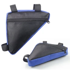 2021 신제품 자전거 삼각형 가방 야외 사이클링 프론트 튜브 프레임 볼소 MTB 스토리지 안장, 02 Black-Blue