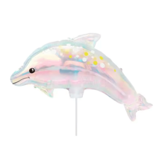 돌고래 풍선 돌고래 투명풍선 무지개 빚깔투명 돌고래 파티 풍선, 1개
