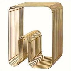 모던 스칸디나비아 메탈 커피 테이블 거실 가구 세련된 사이드 미니멀리스트 잡지 보관함, J002 gold