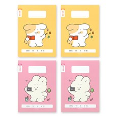 인디고어린이 초등 저학년 1-2학년 무제 줄노트, 핑크세트, 핑크, 4개