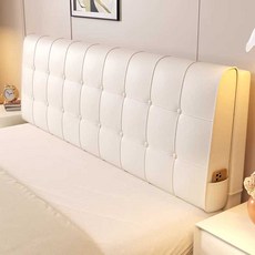 침대 헤드쿠션 머리 침대머리커버 등받이 프레임 보드, 크림화이트 160x60x10