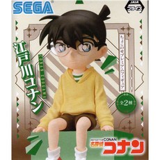 SEGA 名偵探柯南 江戶川柯南 居家服 坐姿 泡麵蓋公仔