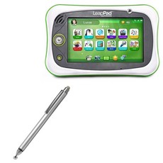 BoxWave Leapfrog LeapPad Ultimate 호환 스타일러스 펜 - 듀얼 팁 정전식 스타일러스 섬유 디스크 메탈릭 실버, BoxWave Leapfrog LeapPad Ultim