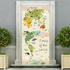 세계지도 시트지_신이나는 리폼 현관문 18873EA 1(PC)