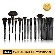 ELOC 메이크업 브러쉬 24종세트 (블랙), 1개, 메이크업브러쉬 24종세트 (블랙)