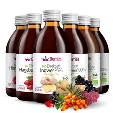 사워체리 주스 6개입 Sauerkirschsaft 6er Pack (6x250ml) purer Sauerkirsche Direktsaft 100%, 혼합, 250ml (6개입)