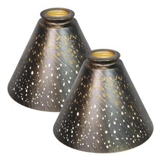 천장 팬 조명 커버 4팩 브론즈-골드 펜던트 4.8cm(1-5/8인치) 피터 ALUCSET 높이 12cm(4.75인치) 및 지름 12.4cm(4-3/4인치) 샹들리에 펜, 브론즈 골드