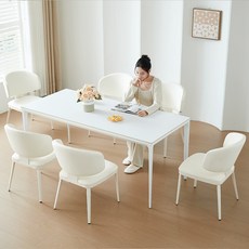 아우스 DT06 포세린 세라믹식탁 철제식탁 카페테이블 원목식탁 디자인 테이블 4인용식탁 6인용식탁 1200 1400 1600 1800, 4인용, 밀크 옐로우(무광)+블랙 프레임