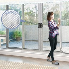 외풍 완벽차단 벨크로 일체형 베란다 창문 현관 방풍비닐 뽁뽁이 커튼 바람막이