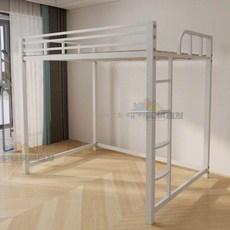 낮은 좌식벙커침대 2층 벙커형 원룸 세트 벙커 낮은벙커침대, 두께 증가 외부 너비 60x 외부 길이 200cm (내, 흰색 - 보드 아래 170cm 클리어 높이