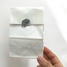 컬러 포장 무지 종이봉투 페이퍼백 화이트, 1개