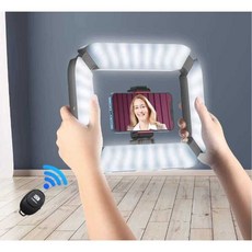 스마트폰 양손 조명 짐벌 링 라이트 동영상 촬영 흔들림방지 브라켓 램프, 상세페이지 참고, U200 듀얼 링 라이트+리모컨