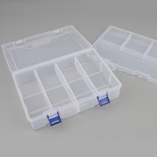 아이템스팟 보관박스 2단 8칸 DIY 투명보관함 나사함 헤어용품 재료