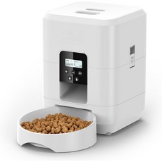 寵物智能餵食器定時定量遠程投喂狗狗投食機貓咪視頻餵食器, 1個, 白色按鍵款:澳規適配器, 1L