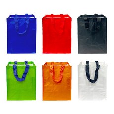 무지 타포린백 소형 시장가방 장바구니 인쇄제작가능, 화이트, 1개