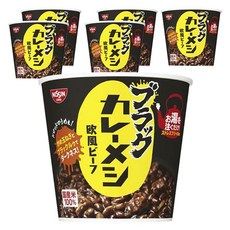 닛신 블랙 카레 밥 유럽풍 비프, 6개, 104g