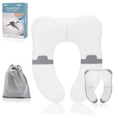 Babylush Anti-pinch Foldable Potty Seat Portable Toilet Seat, Gray