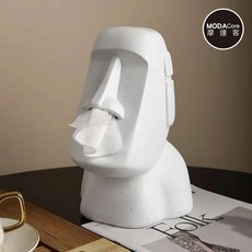 摩達客 質感創意復活島摩艾石像面紙盒 造型面紙盒 環保樹脂面紙盒