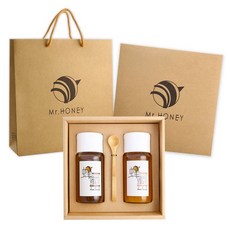 Mr.HONEY 蜂蜜先生雙響禮盒(700gX2入)-純蜂蜜, 1個, 台灣-龍眼蜂蜜700g+紅柴蜂蜜700g