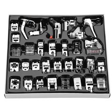 Cunyuer 32피스 재봉틀 노루발 발 키트 브라더 싱어 자노메 베이비 락 엘나 도요타 새 집 심플리티 켄모어 재봉틀과 호환 가능, Cunyuer 32피스 재봉틀 노루발 발 키트, 브라더