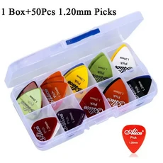 일렉트릭 기타 피크 어쿠스틱 음악 0.58 1.20 두께 액세서리개/세트, 05 1 Box and 50 1.2mm