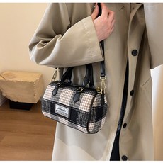 NOWW 여성미니백 크로스백 URB 체크보스톤 토트크로스