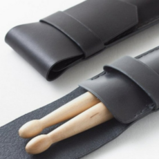 가죽 드럼 스틱 케이스 드러머 연주용 수납함 드럼 스틱 보관함 주머니 악기 액세서리 연습용 파우치, 브라운