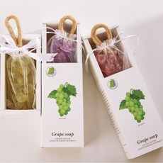 聖誕交換禮物 爆款香皂水晶葡萄皂手工DIY透明葡萄串手工皂禮盒仿真成品代髮, 1個, 白色禮盒