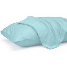 Utopia Bedding 베개 커버 킹 표준 사이즈 2팩 - 부드러운 브러시드 극세사 봉투 클로저 병원 호텔 객실에 적합 Oeko-Tex 인증 50.8x91.4cm(20x36, 스파 블루