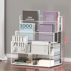 학습트롤리 철제 이동식 북웨건 책상 1단 블랙 북트롤리 3단 고정식 / 중형, 1개, M. 화이트 4겹 대형 바닥형