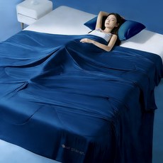 물세탁 및 세탁기 사용 가능한 여름용 얇은 이불 에어컨 이불, 150x200cm 싱글 여름 이불, 원산 블루 아이스 이불