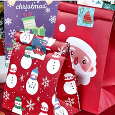 크리스마스 선물박스 사각형 종이 포장지 6종 디자인 2개씩