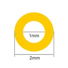 황동 튜브 구리 파이프 공중 벽 얇은 큰 직경, 03 OD2 ID1, 01 500mm, 1개