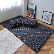 매직베드 3단 접이식 요매트 바닥토퍼 + 이불 + 베개(베개솜) 세트