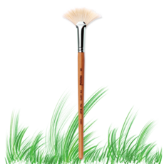 [공식] 헤렌드 수채화 유화 아크릴 부채 붓 CK-4570 2호~5호, 3호